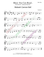 "Wabash Cannon Ball," Music Format