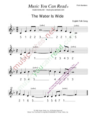 Click to Enlarge: "The Water Is Wide," Pitch Number Format