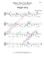 Click to enlarge: "Weggis Song," Beats Format