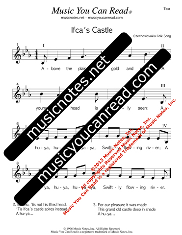 "Ifca's Castle," Lyrics, Text Format